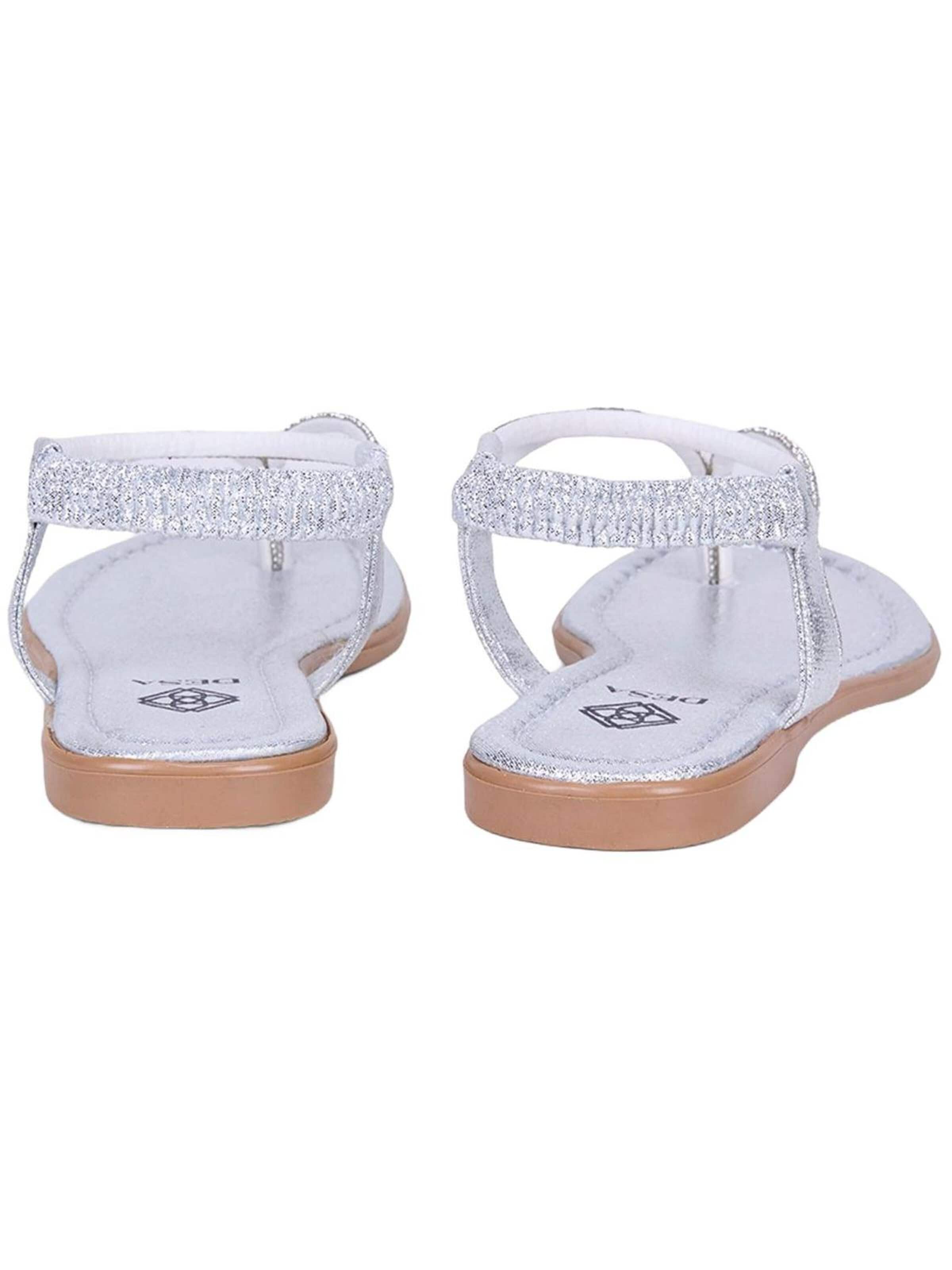 Desa - Sandalias de dedo 'Zehenstegsandalen' en plata