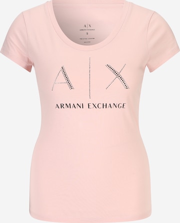 ARMANI EXCHANGE Тениска в розово: отпред
