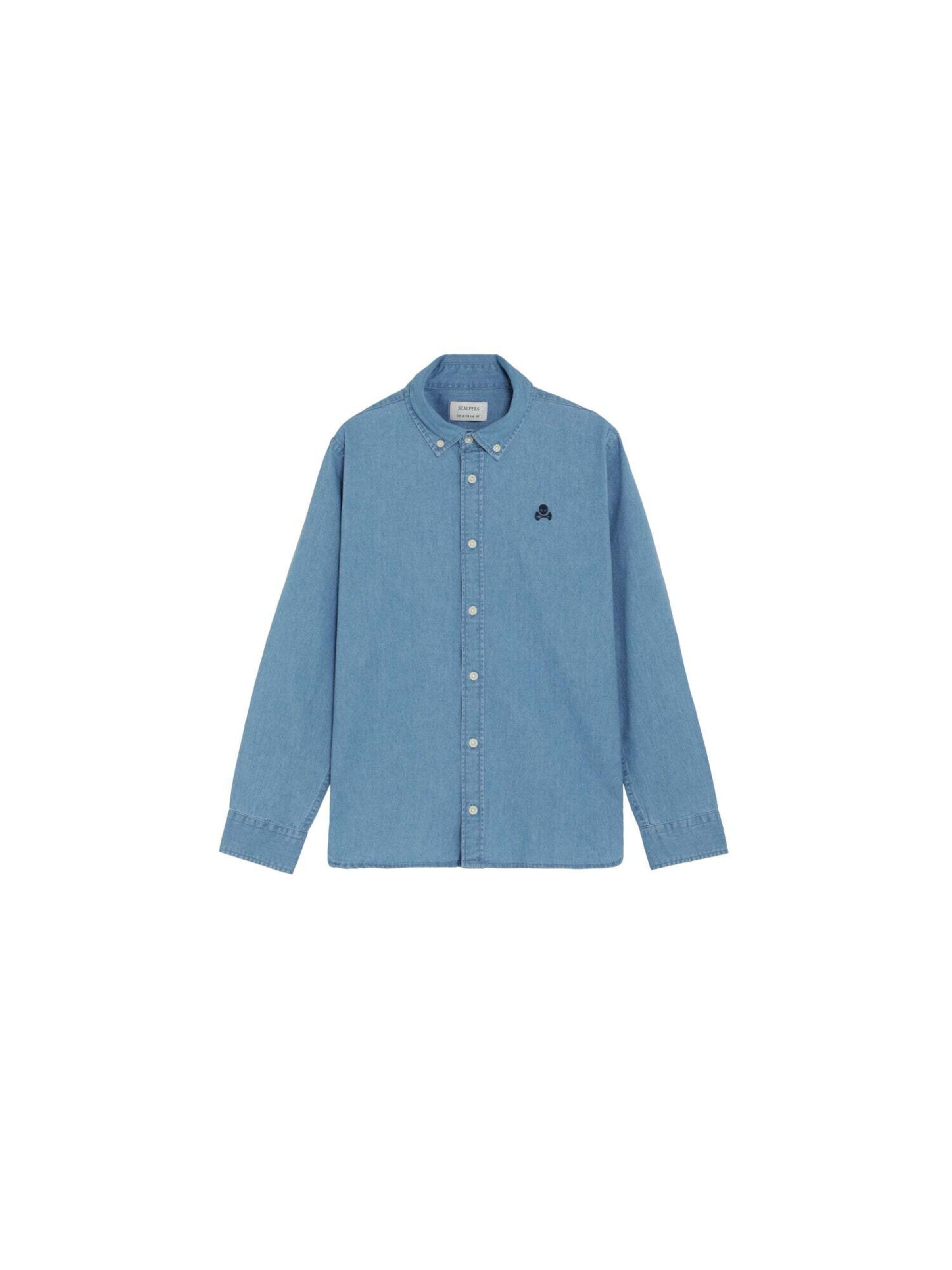 Scalpers Regular Fit Scalpha S Bd Shirt Kids ' ' in Blau: Vorderseite