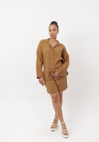 Pantalons de tailleur Elara en marron