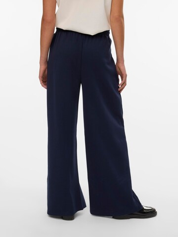 VERO MODA Wide leg Broek 'JANET' in Blauw