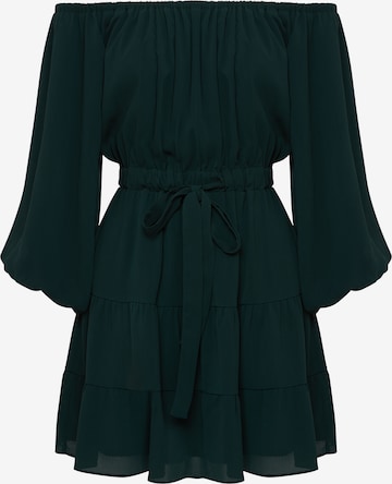 Robe 'LILA' Tussah en vert : devant