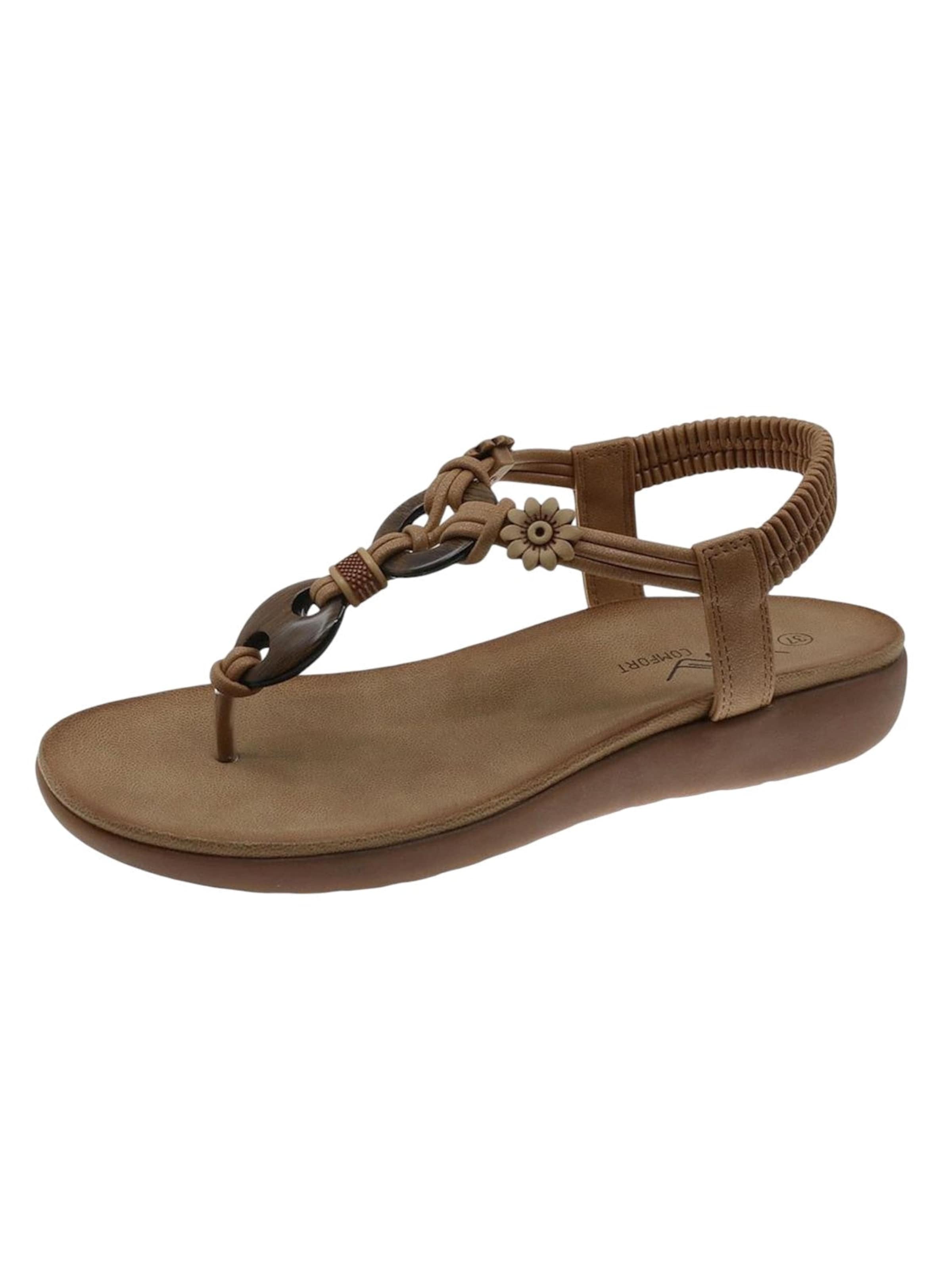 Beppi - Sandalias de dedo en marrón: frente