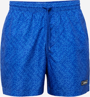 Shorts de bain Calvin Klein Swimwear en bleu : devant