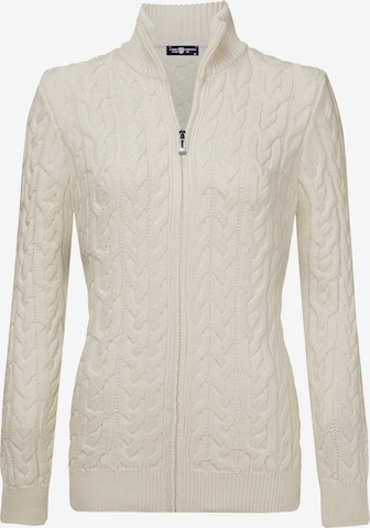 Cardigan Jimmy Sanders en blanc : devant