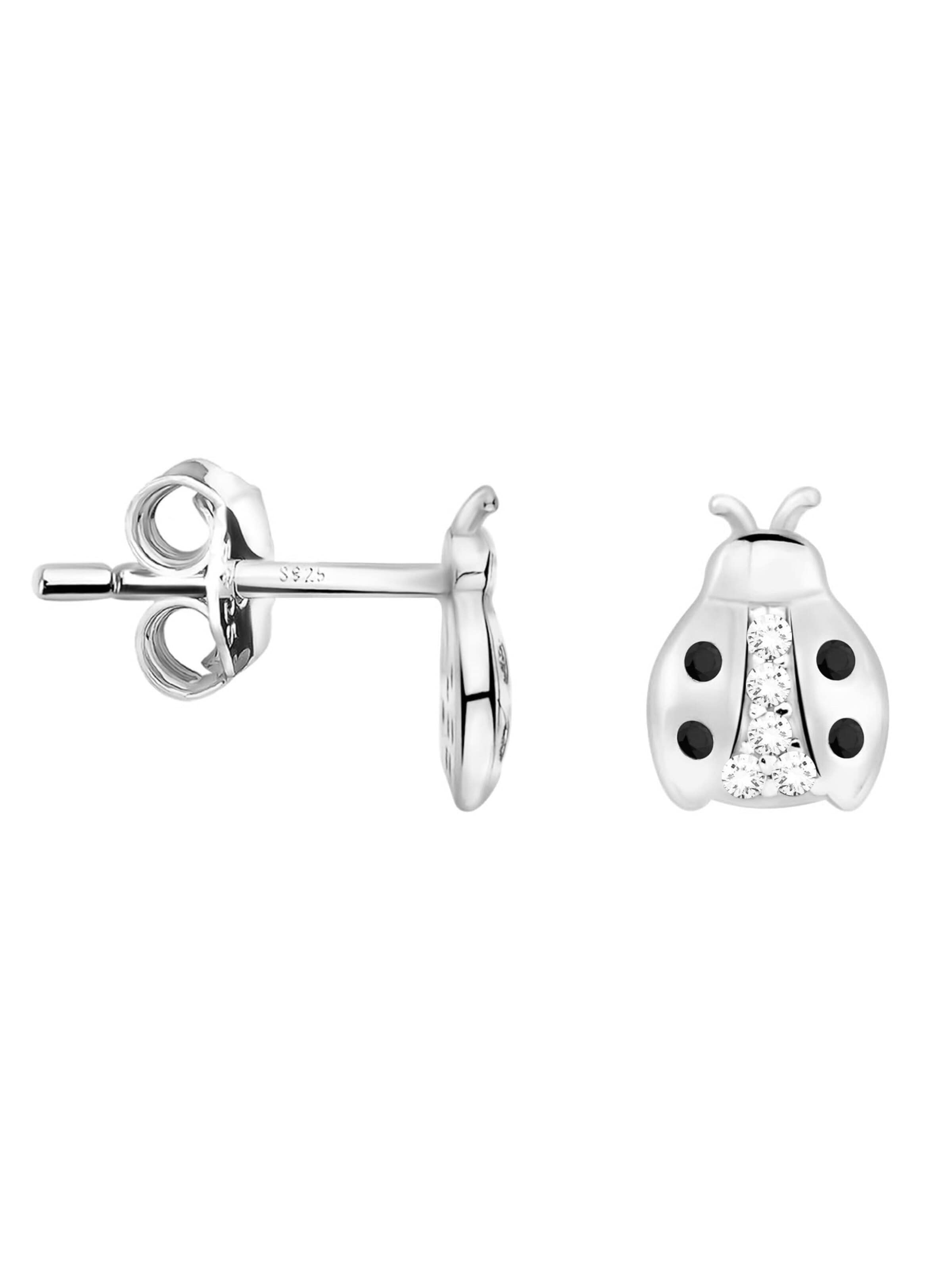 Sofia Milani Earrings 'Ladybug' in Silver: front