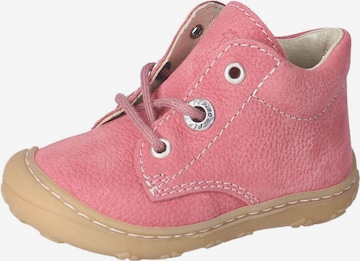 Pepino First-Step Shoes in Pink: front