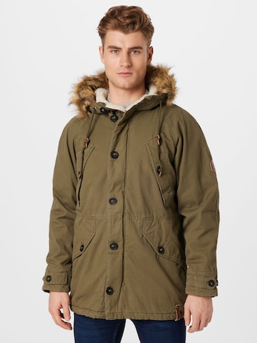 Parka d’hiver 'Fann' INDICODE JEANS en vert : devant