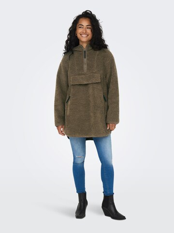 ONLY Fleece jacket 'TOVA' in Brown