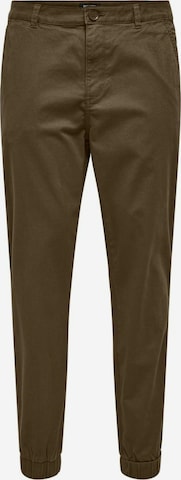 Only & Sons Hosen 'ONSCAM AGED CUFF CHINO PG 9626' in Grün: front