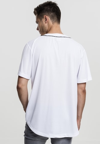 Urban Classics Regular fit Overhemd 'Baseball' in Wit