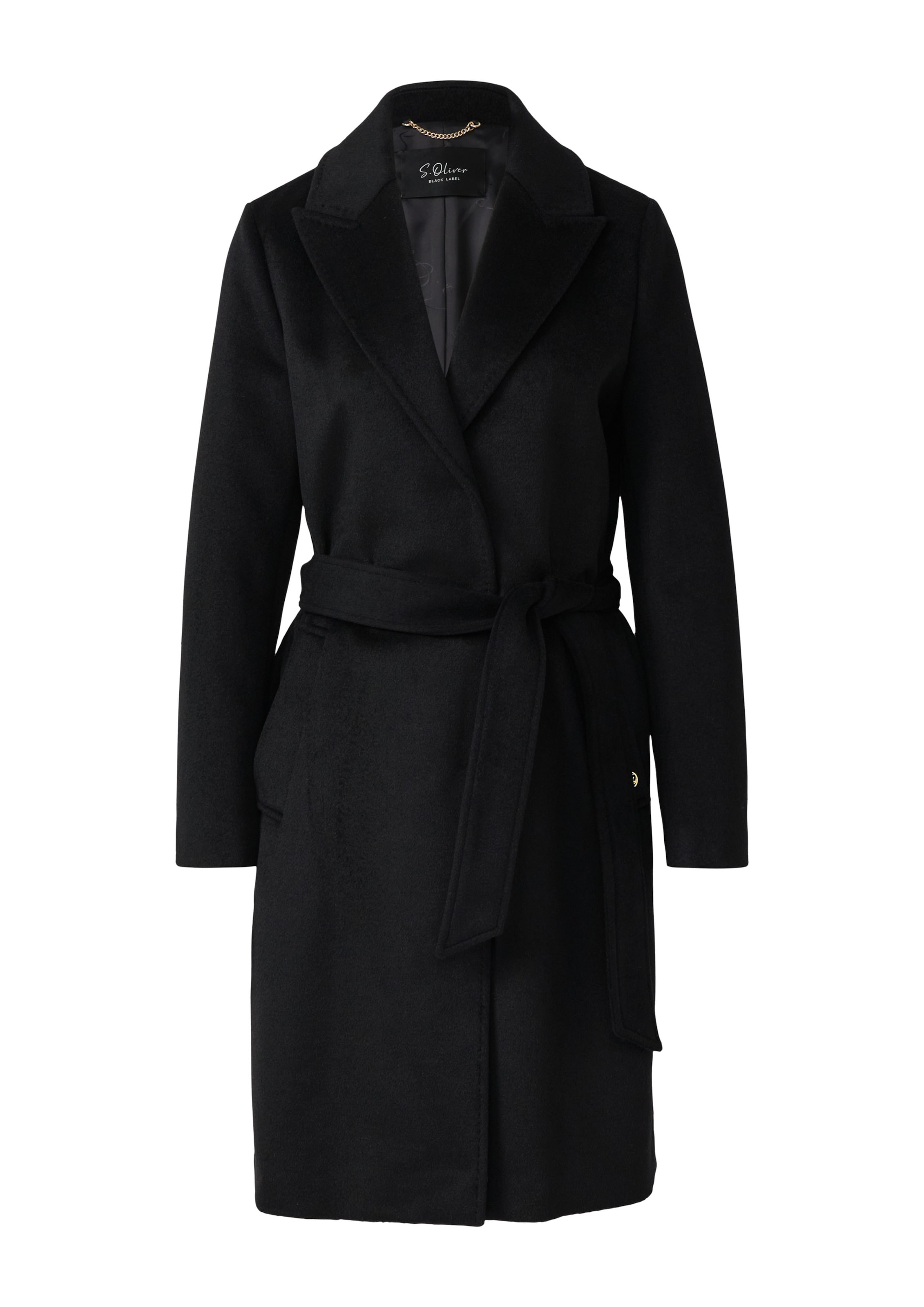 s.Oliver BLACK LABEL Mantel in Schwarz: Vorderseite
