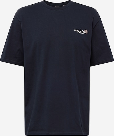 Only & Sons Shirt 'KOLT' in de kleur Lichtblauw / Perzik / Zwart / Wit, Productweergave