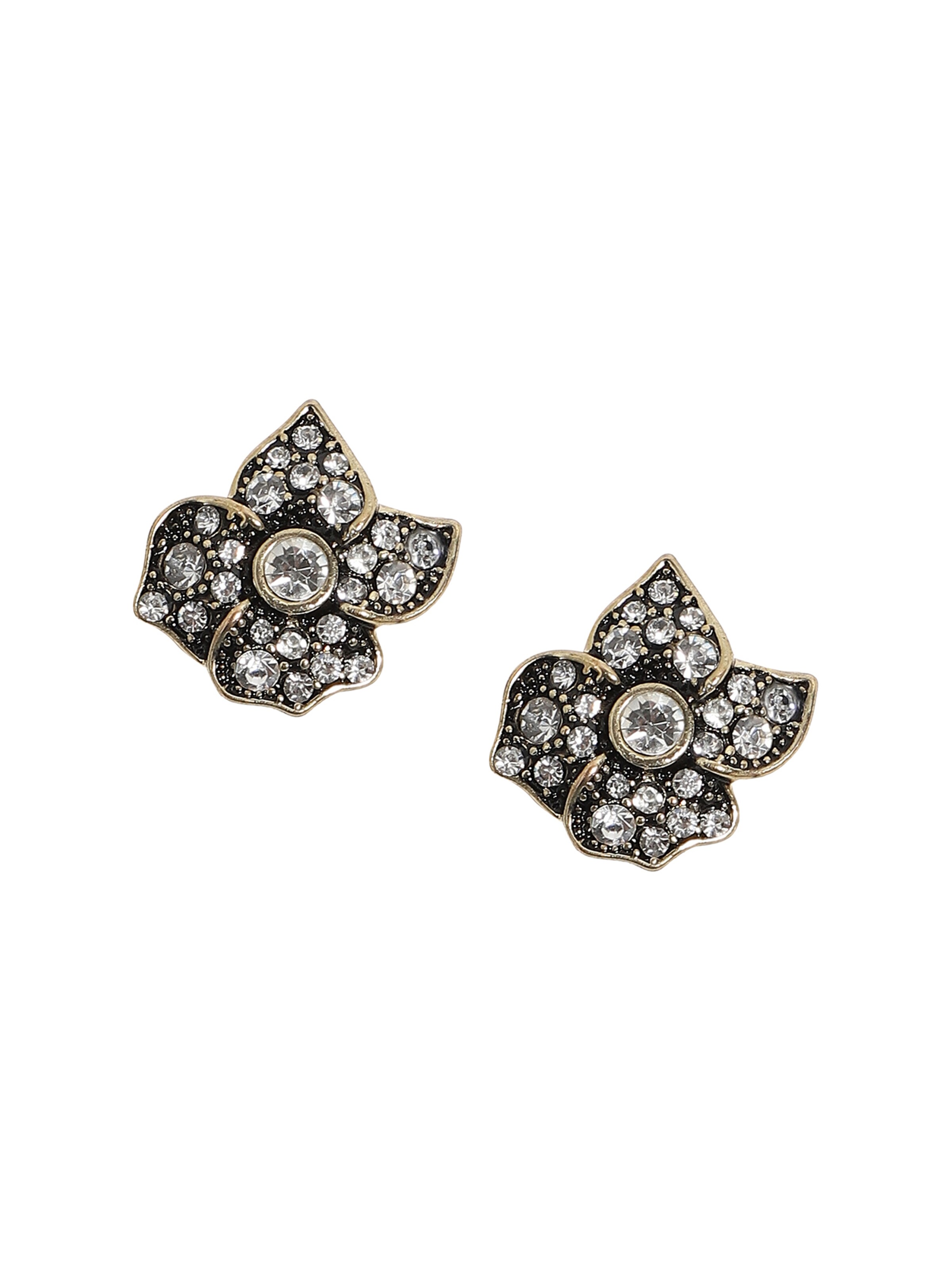 SOHI Earrings in Black: front