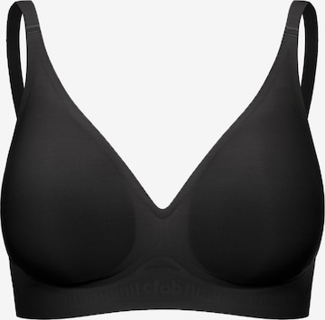 cfab Push-up BH 'Air Sense Comfort Light Push Up Bra' in Zwart: voorkant