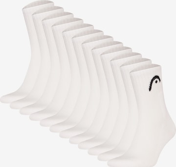 Chaussettes de sport HEAD en blanc : devant
