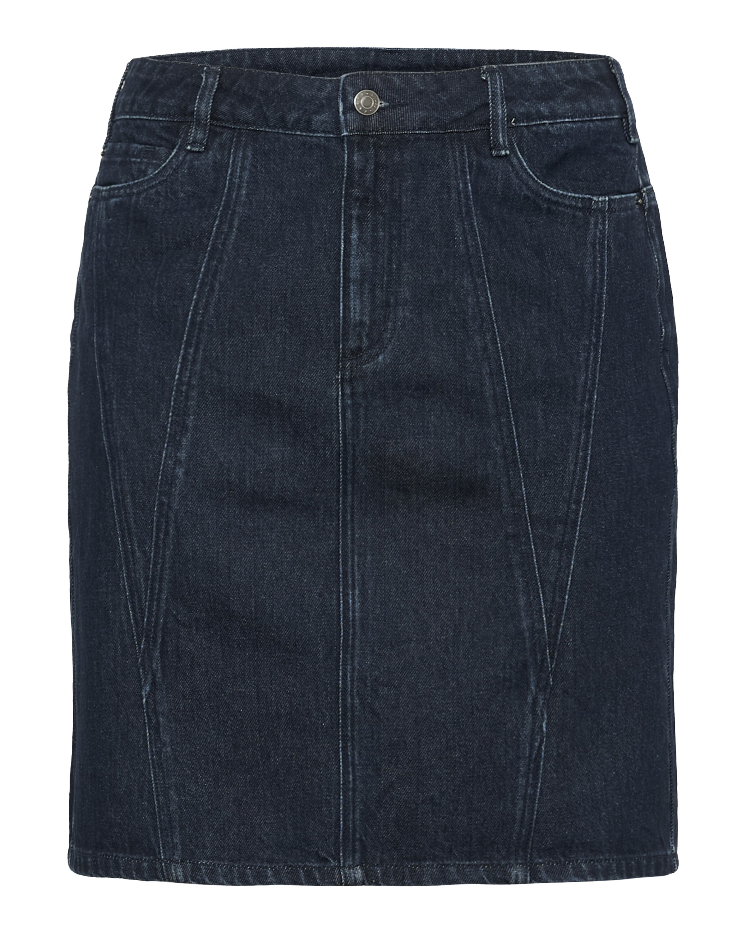 KAFFE CURVE Jupe 'Elisa' en bleu foncé, Vue avec produit