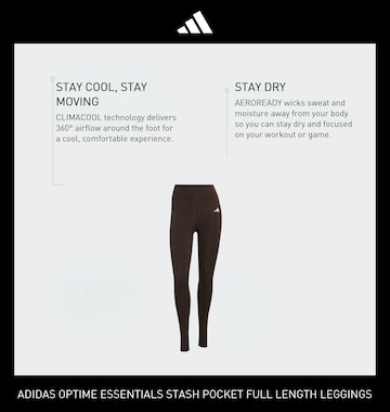 ADIDAS PERFORMANCE Skinny Sporthose 'Opt Ess' in Braun