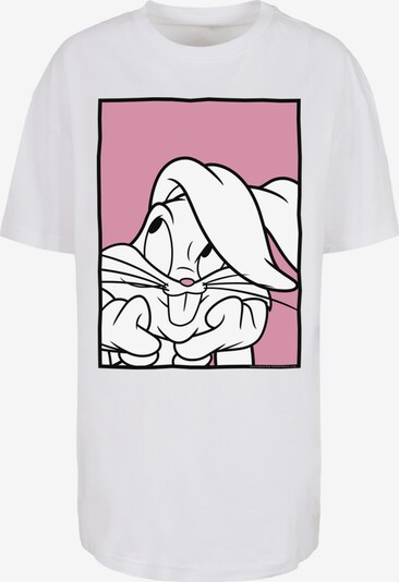 F4NT4STIC Shirt ' Looney Tunes Bugs Bunny Adore' in de kleur Lichtgeel / Oudroze / Zwart / Wit, Productweergave
