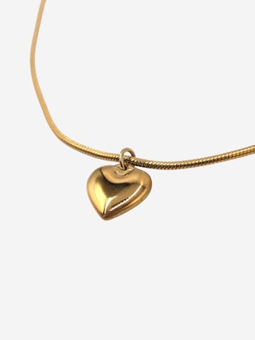 Lakris Jewelry Kæde 'BOLD HEART' i guld