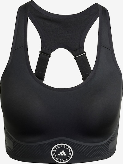 ADIDAS BY STELLA MCCARTNEY Sportski grudnjak 'TruePace' u siva / crna / bijela, Pregled proizvoda