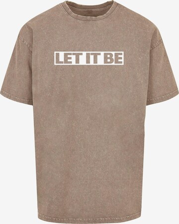 Merchcode T-Shirt 'Beatles -  Let it be' in Braun: predná strana