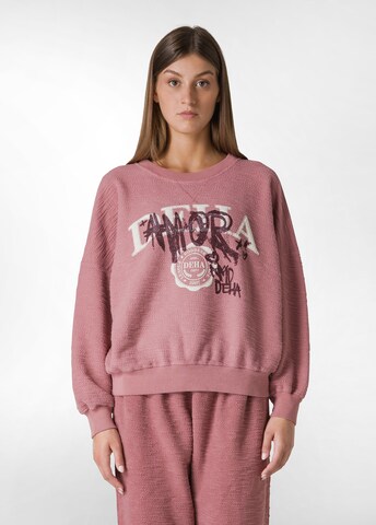 Sweat-shirt DEHA en rose : devant