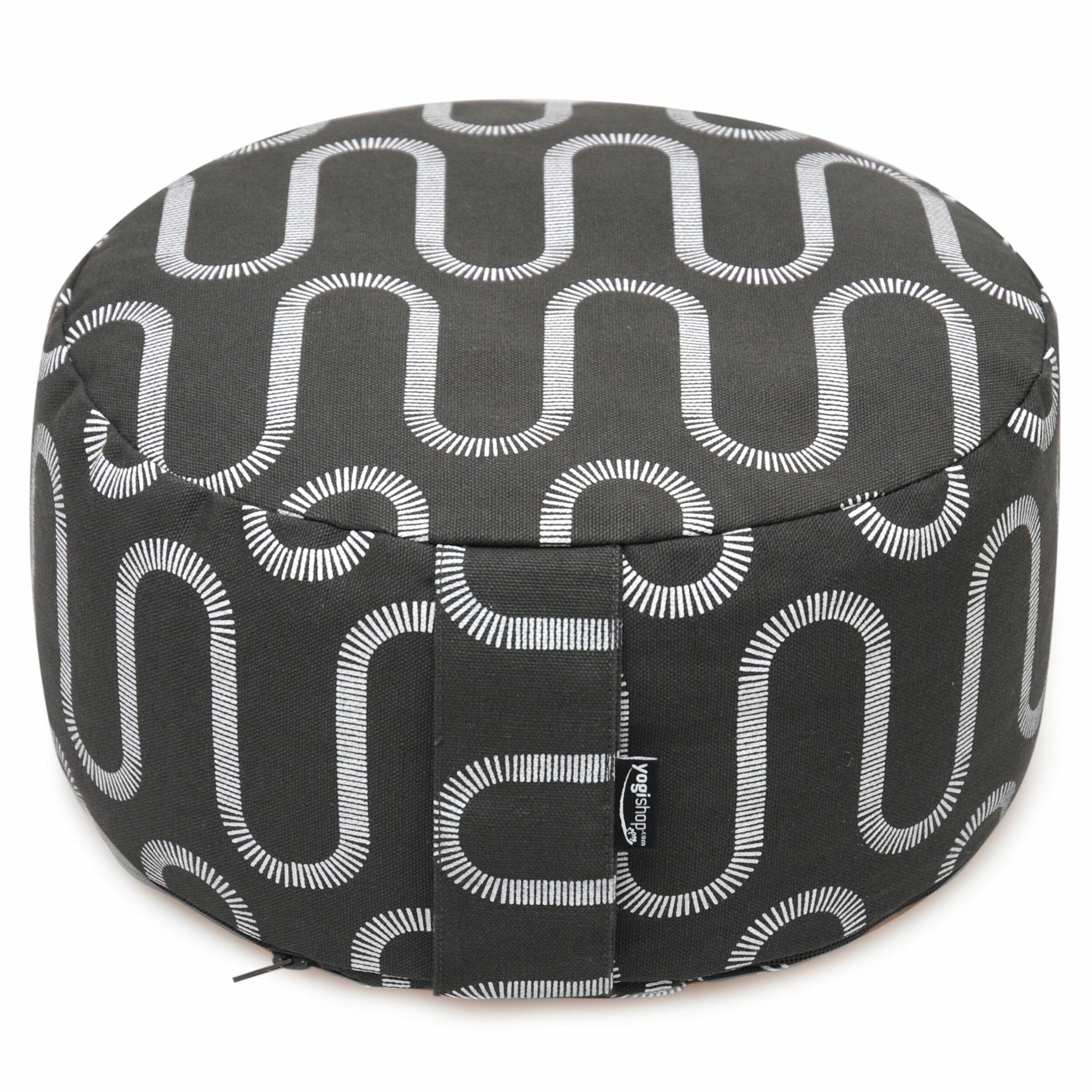 Yogishop Kissen in Grau: Vorderseite