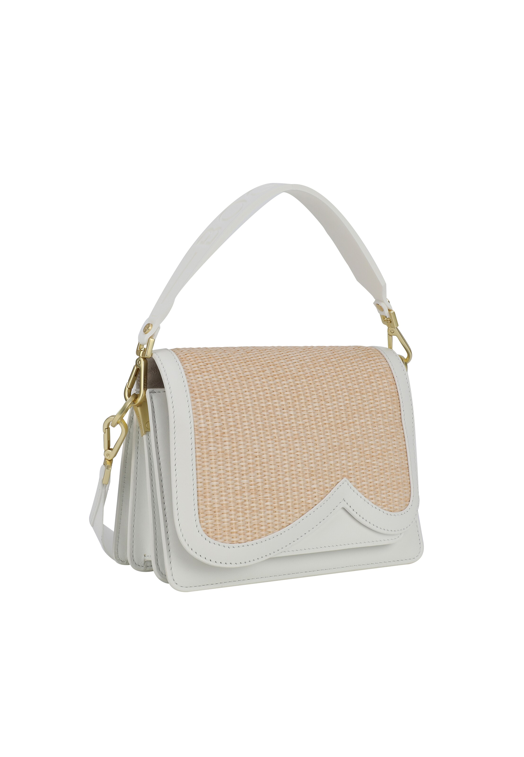 BOGNER Schoudertas 'Bex Rafia Eartha' in Wit