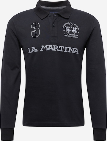 La Martina - Camiseta en negro: frente