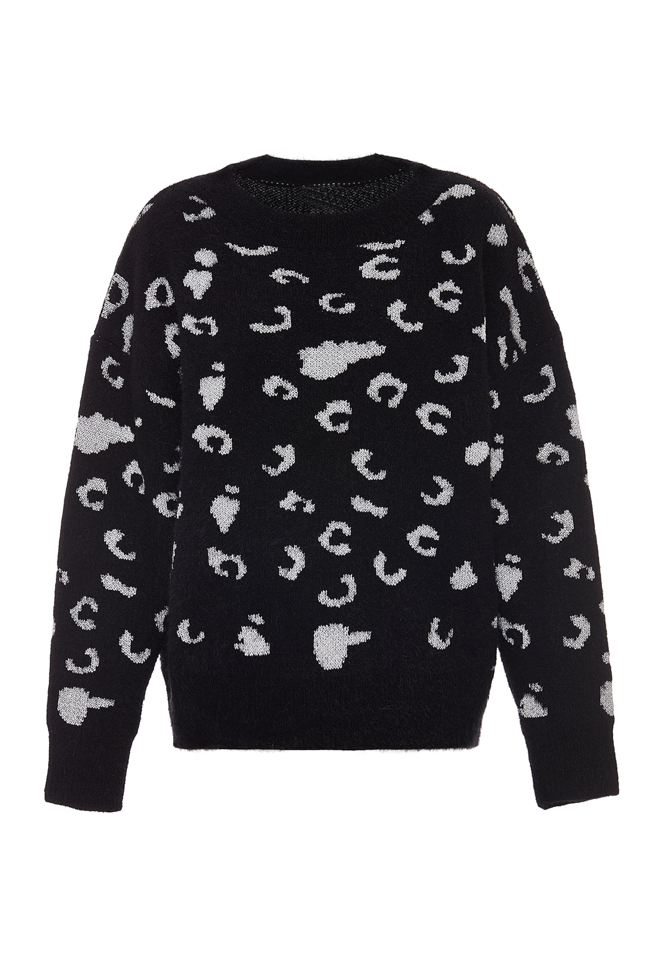 juoda ebeeza Megztinis: priekis