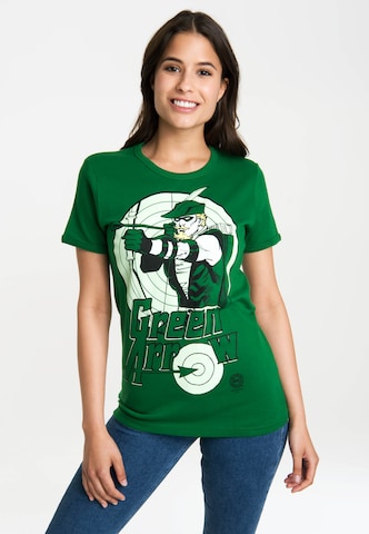 LOGOSHIRT Shirt 'Green Lantern' in Green: front