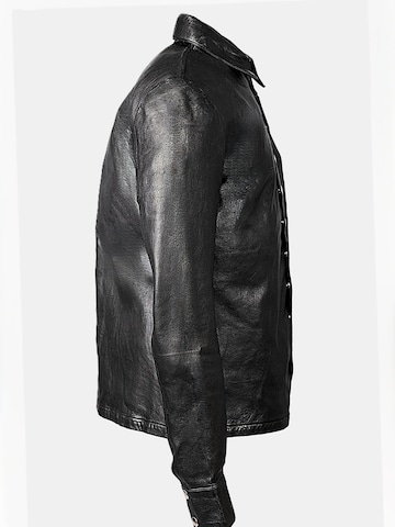 Be  Noble Regular fit Overhemd 'Lederhemd - Lederjacke Orlando' in Zwart