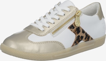 Baskets basses Rieker en blanc : devant