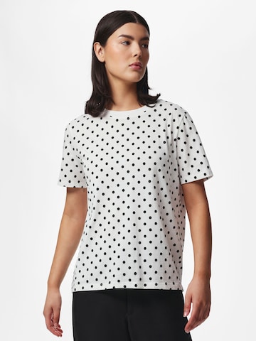 PIECES Shirt 'PCAshley' in Wit: voorkant