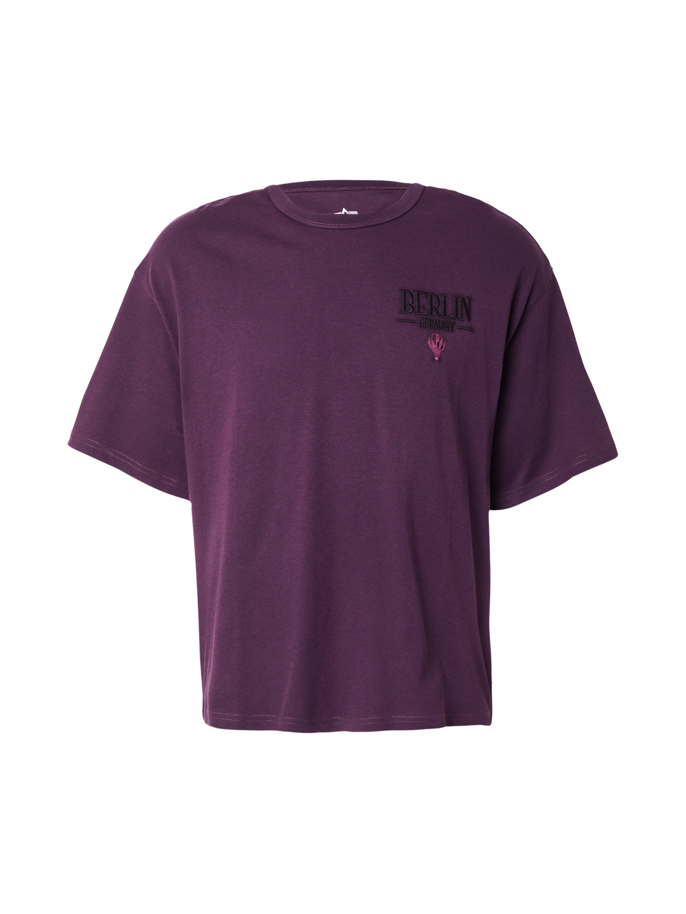 ALPHA INDUSTRIES Тениска 'Berlin Candy Bomber' в лилав: отпред