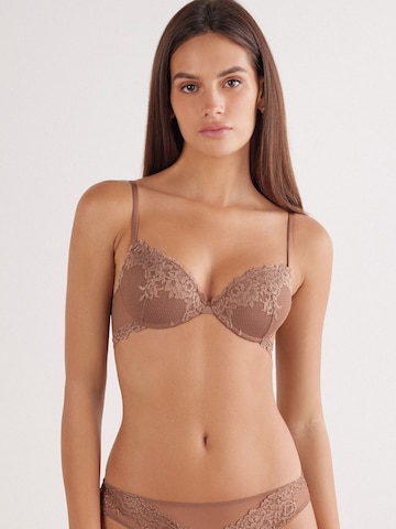 INTIMISSIMI Push-up Bra in Brown: front