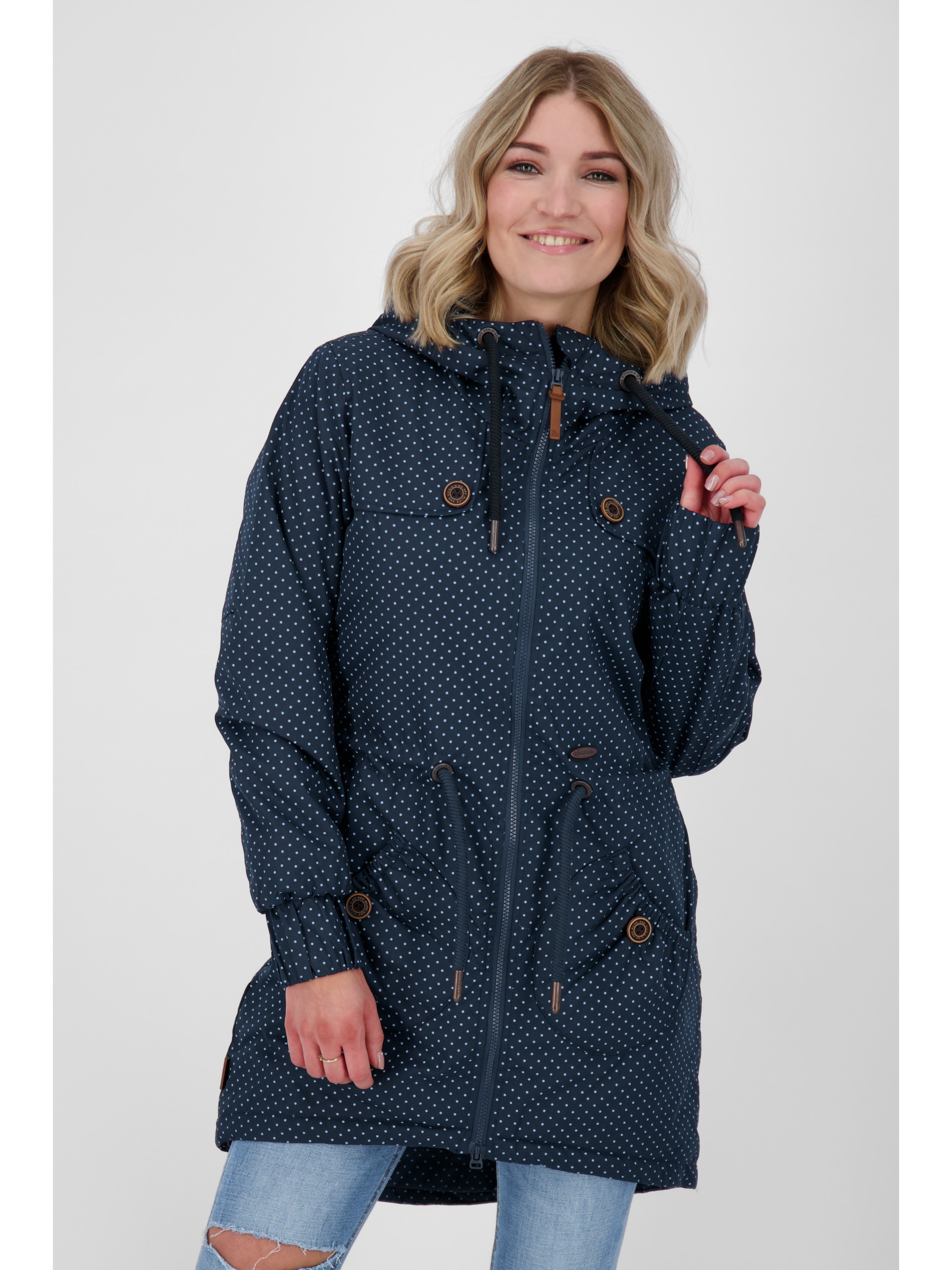 alife & kickin Winterparka 'CHARLOTTE AK' in Blau: Vorderseite