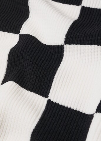 MANGO Pullover 'Chess' in Schwarz