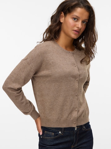 VERO MODA Knit Cardigan 'VMMARINA' in Brown: front