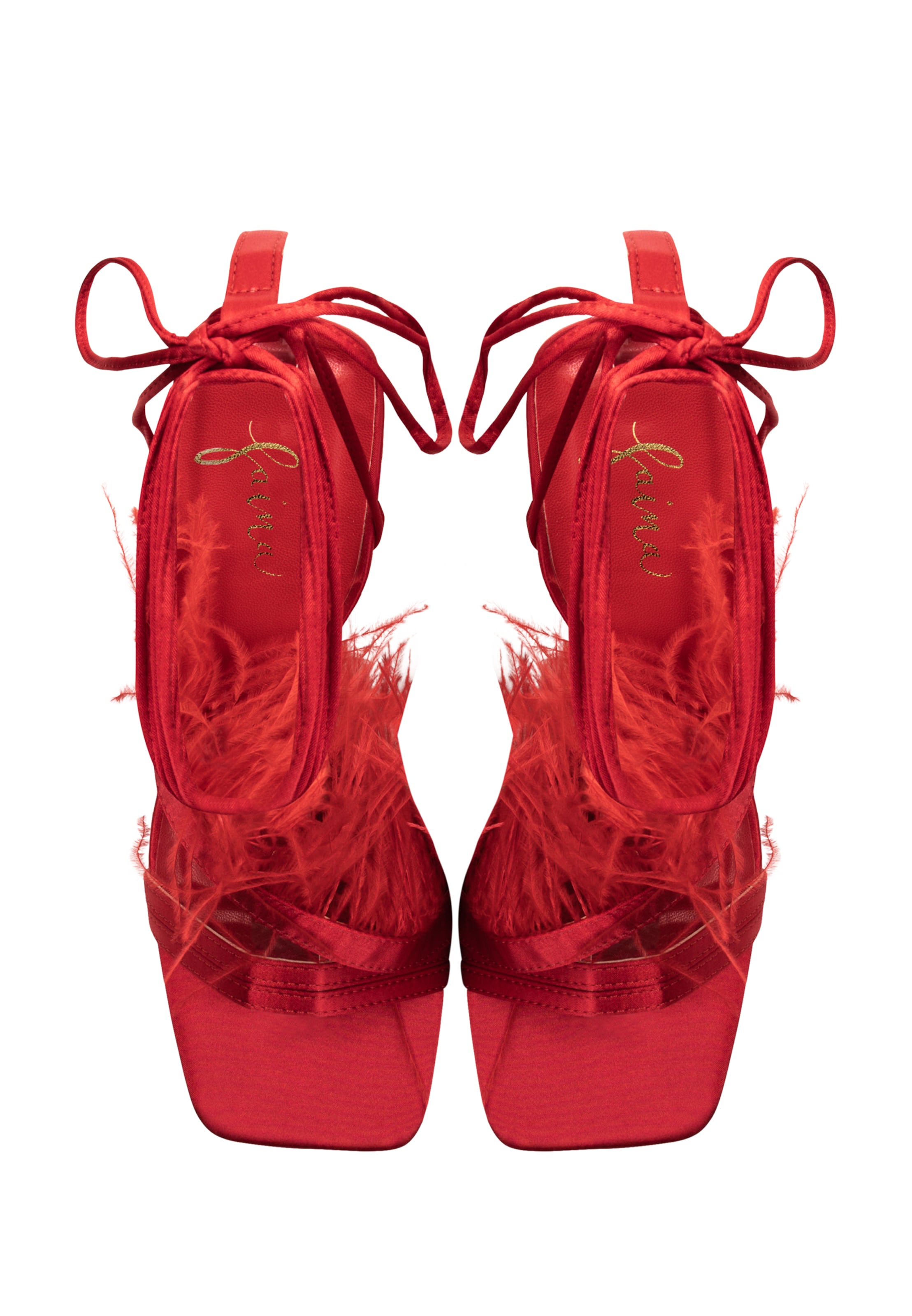 raudona faina Sandalai