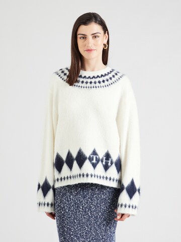 Pull-over TOMMY HILFIGER en blanc : devant