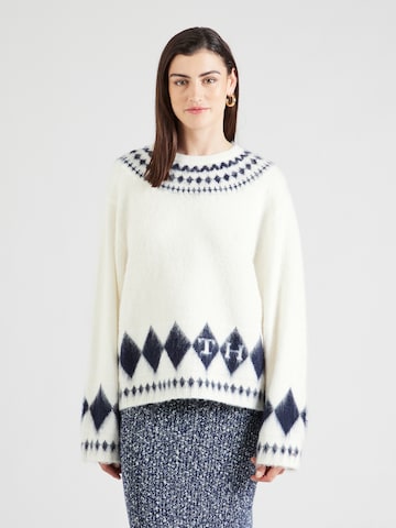 Pull-over TOMMY HILFIGER en blanc : devant