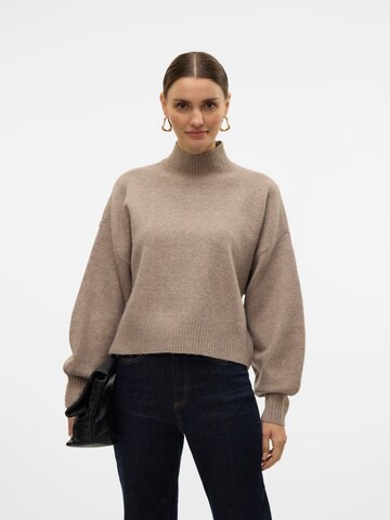 VERO MODA Sweater 'VMZELDA' in Beige: front