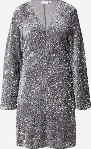 VILA Cocktail Dress 'BARINA' in Silver: front
