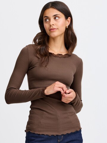 Fransa Shirt 'Hizamond' in Brown: front