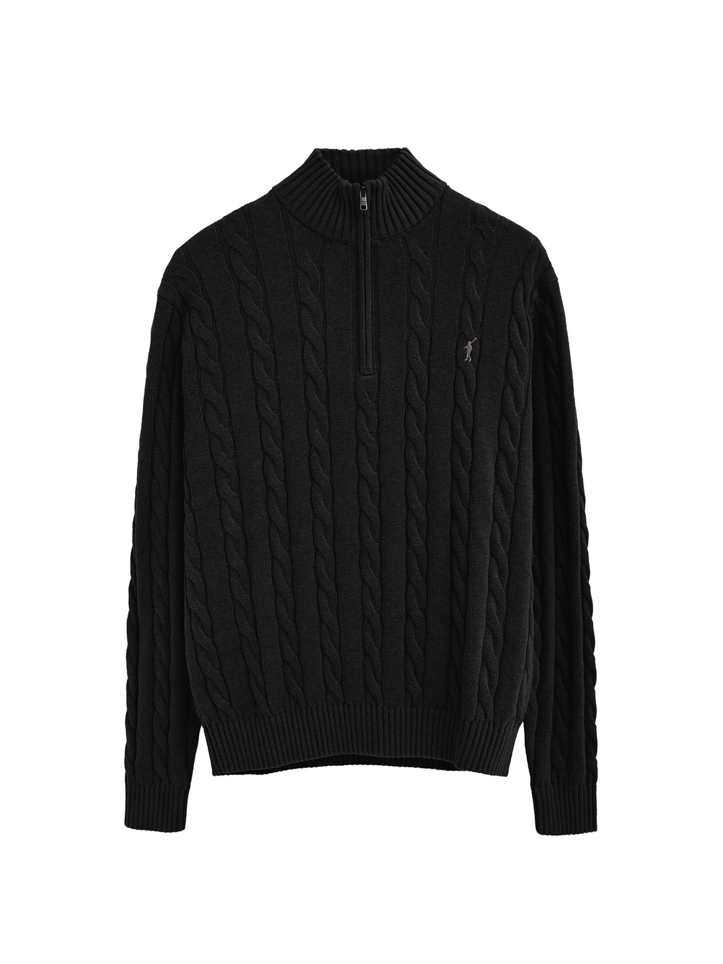 Polo Club Pullover 'RIGBY' in Schwarz: Vorderseite
