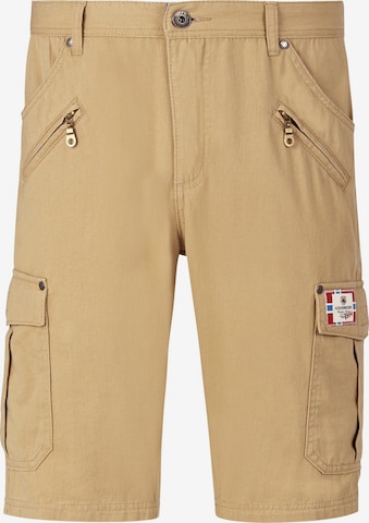 Jan Vanderstorm Loosefit Broek ' Heimeram ' in Beige: voorkant