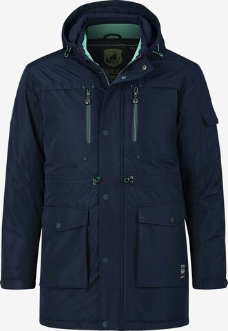 Jan Vanderstorm Winterparka 'Casten' in Blauw: voorkant