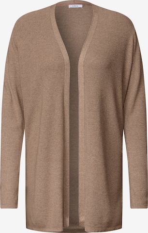 CECIL Knit Cardigan in Beige: front